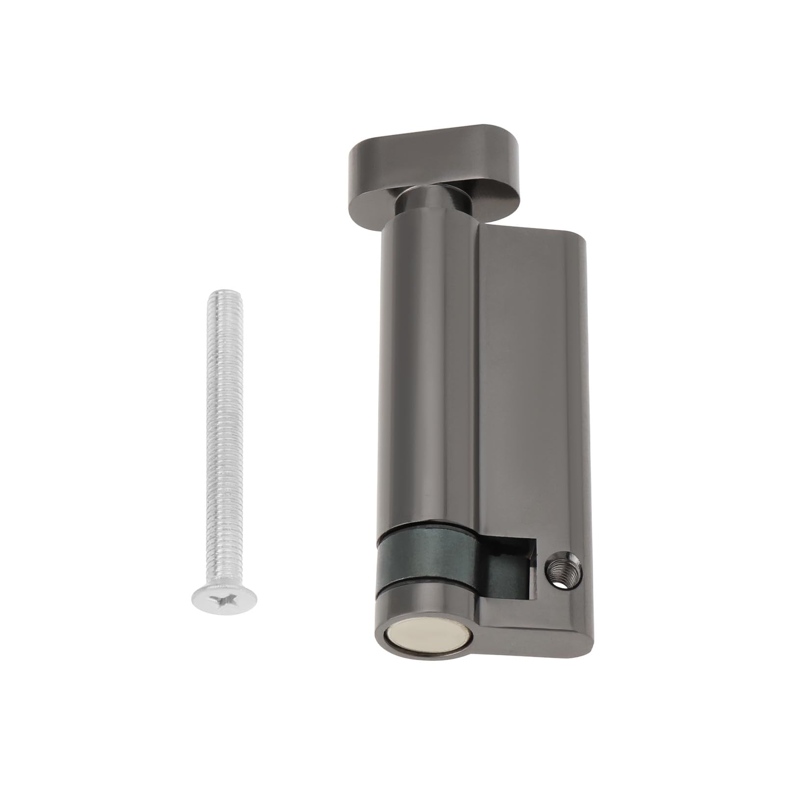 YINETTECH Half Turn Thumb Turn Euro Cylinder Lock for Wooden Composite UPVC European Aluminum Doors, Black with Greyish Hue, 70mm Total Length