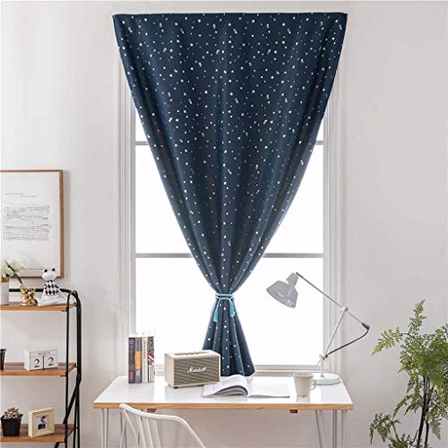 image for Beyonds Blackout Curtains Panels for Bedroom Double Face Star Navy Cur