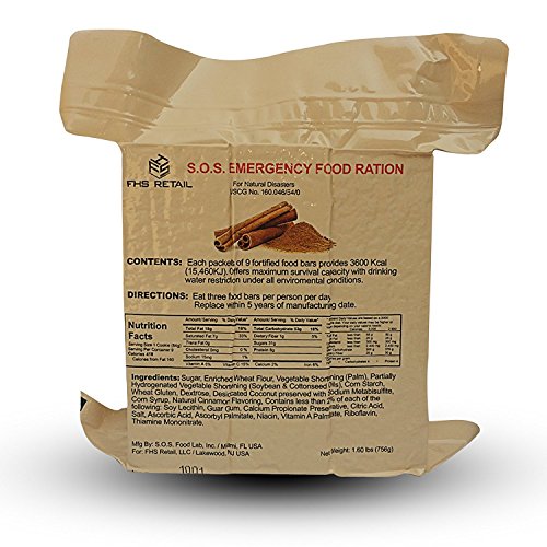 S.O.S. Rations Emergency 3600 Calorie Food Bar