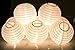 KI Store Lantern String Lights Set of 10 Extendable Plug-in Oriental Style Lanterns with Lights for Weddings Parties Bedroom Decoration (Plain White)
