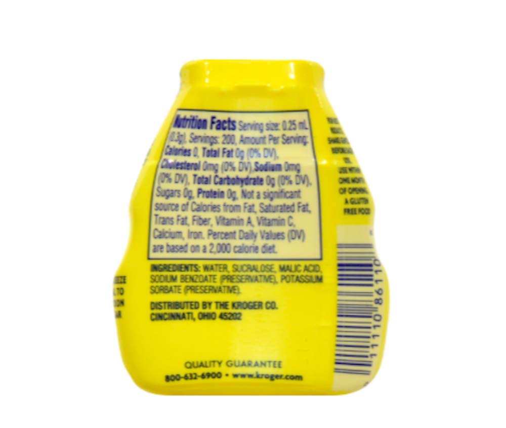Apriva Zero Calorie Liquid Sweetener with Sucralose Kroger Brand 200 Servings Pocket Sized
