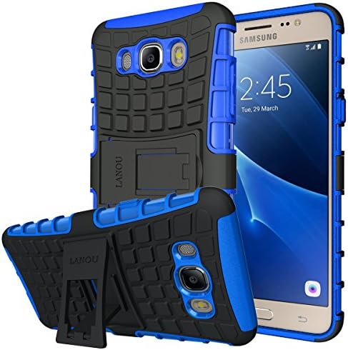 Galaxy J7 2016 Case, LANOU Dual Layer Shell With kickstand Protective Cover for Samsung Galaxy J7 2016 - Blue