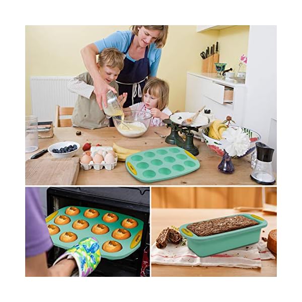 15in1-Silicone-Nonstick-Baking-Pan-Bakeware-Mold-Tools-Set-BPA-Free-Food-Grade-for-Muffin-Donuts-Pizza-Tiramisu-Cake-Tin-Tray-Pan-Sheet-Set 10in1 Nonstick Silicone Baking Cake Pan Tin Tray Sheet Mould Set for Oven, BPA Free Heat Resistant Bakeware Supplies…