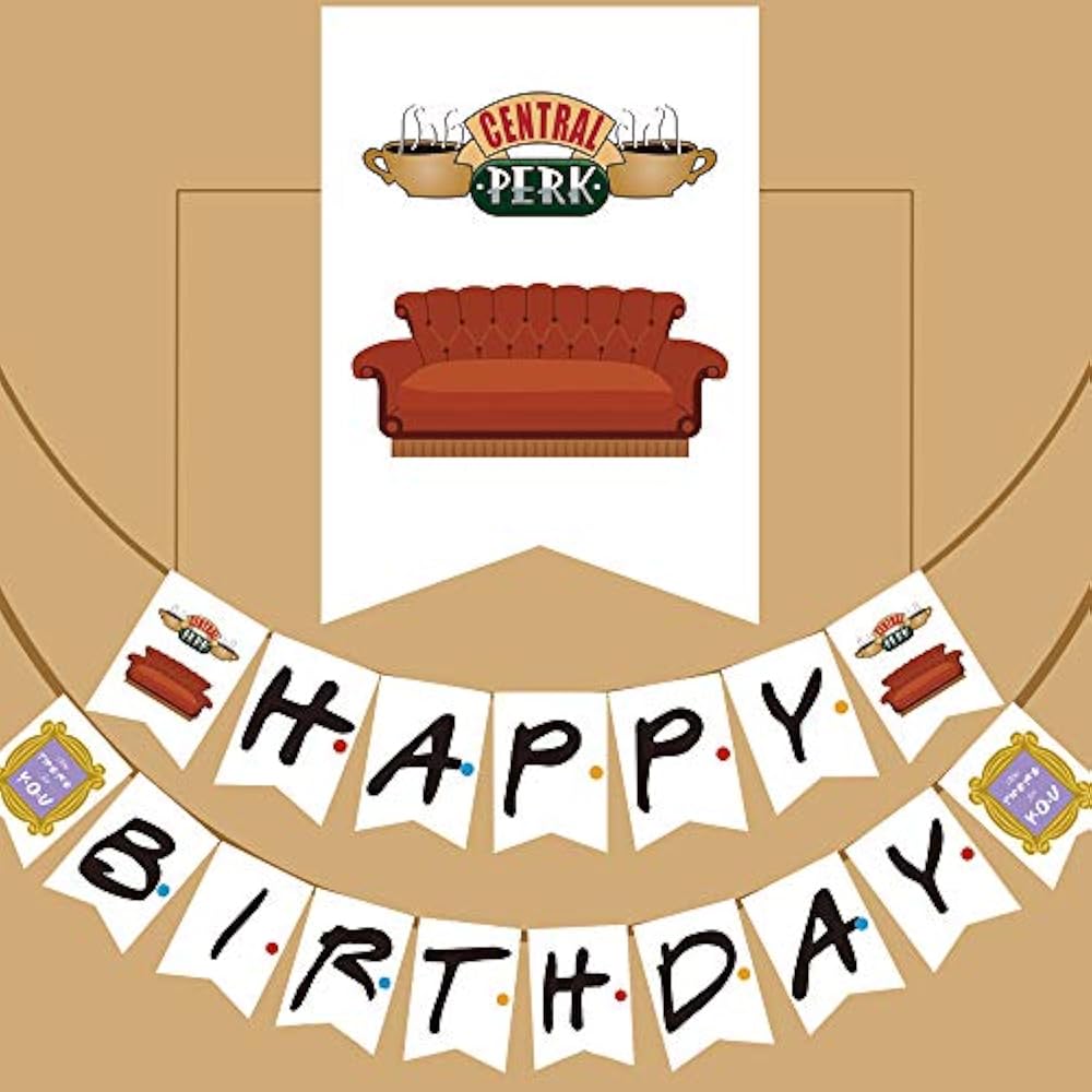 Friends TV Show Birthday Banner Party Decorations Supplies ...