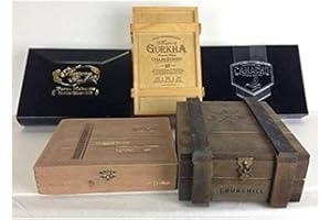 ADLER Premium Wooden Empty Cigar Boxes (5 Pack)