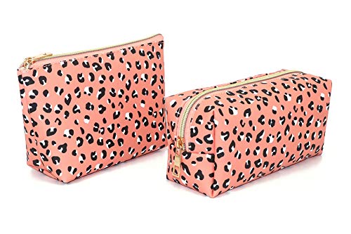 2Pcs leopard makeup bag Cosmetic Bag Makeup Bag for Women Toiletry Pouch Makeup Organizer Travel Cases Toiletry Bag for… - Image 3