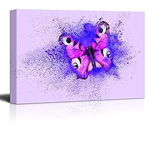wall26 Canvas Wall Art Gorgeous Colorful Butterfly Pictures...