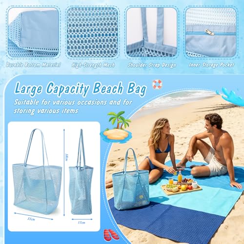 YYSWSAKY Regalo para Mujer, Pack Regalo Mujer Playa, Bolso de Playa Grande, Manta Impermeable 200x210cm, Vaso con Tapa y Pajita, Bola de Baño, Regalo de Cumpleaños para Mejor Amiga, Hermana