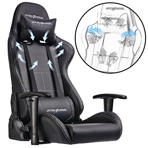 GTracing Gaming Chair Ergonomic Racing Chair PU Leather High-Back
