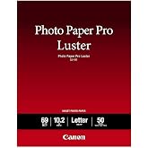 Canon LU-101 LTR(50) Luster Photo Paper Letter, 50 Sheets (LU-101 LTR)