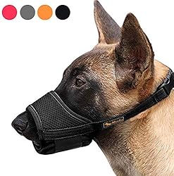 HEELE Dog Muzzle,Soft Nylon Muzzle Anti Biting