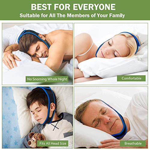 Anti Snoring Chin Strap,Adjustable Snoring Chin Strap for Men and Women,Stop Snoring Chin Strap Solution and Effective Sleep Aids Snore Chin Strap, Anti Snoring Devices