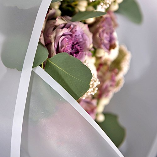 Frosted Flower Wrapping Paper White Lines Gift Packaging Florist