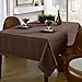 Benson Mills Gourmet Spillproof Fabric Tablecloth, Chocolate, 60-inch-by-104-inch