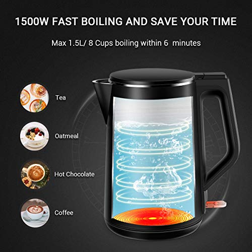 REDMOND Electric Kettle 1.5L Double Wall 100 Stainless Steel Cool