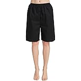 BEAUTELICATE Women 100% Cotton Pettipants Lace Trim Underskirt Loose Loungewear Elastic Waistband