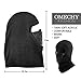 OMECHY Balaclava Windproof Ski Mask Outdoor Cold Weather Face Mask Motorcycle Neck Warmer Tactical Hood,Black Rubber One Size