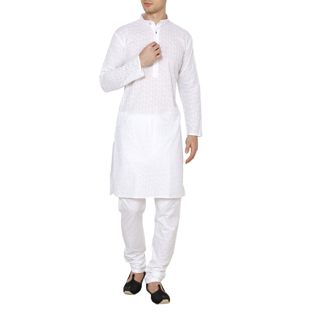 royal kurta men's cotton chikan kurta churidar