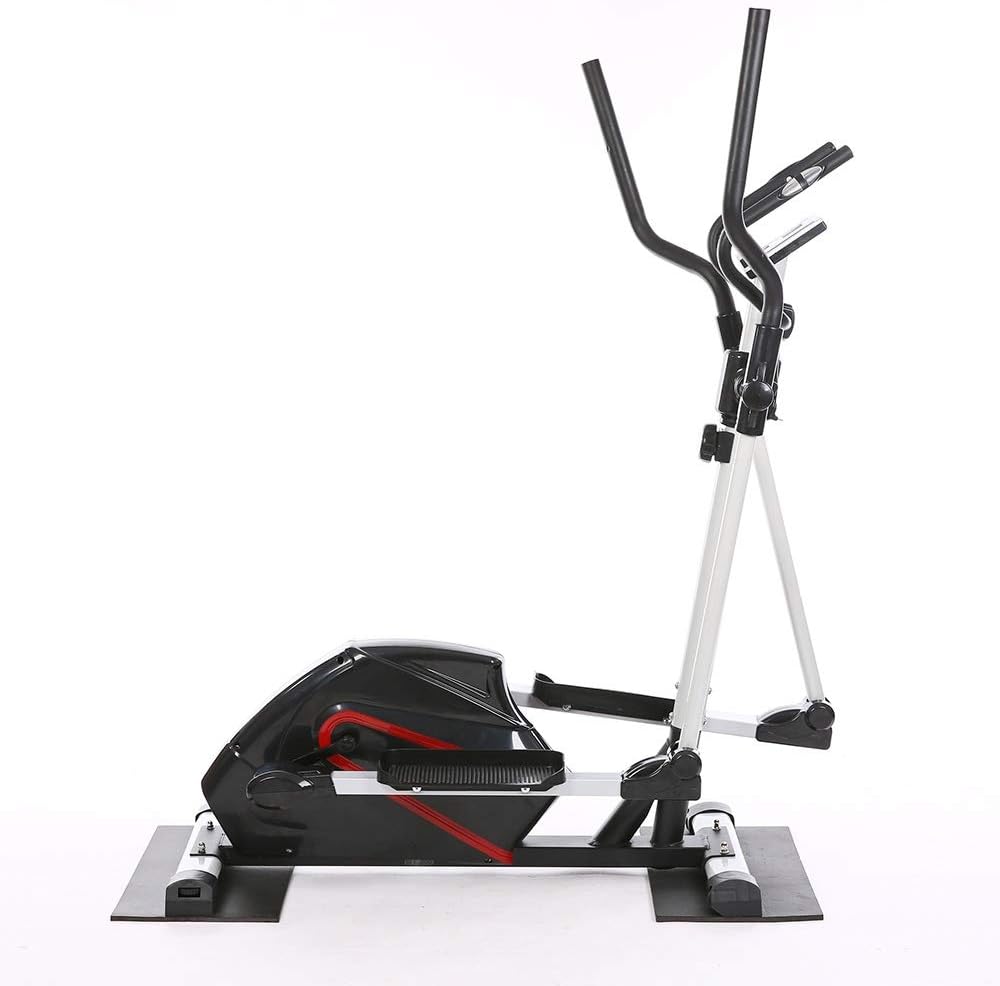 Xhtoe Cross Trainers ELLIPTICAL CROSS TRAINER & EXERCISE BIKE FITNESS CARDIO WORKOUT WITH SEAT BLACK Multifunctional Display (Color : Black, Size : 160.5x53x108cm)