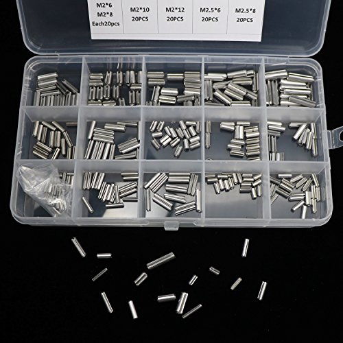 320 Pcs 16 Kinds Slotted Spring Pin 304 Stainless Steel M2 M2.5 M3 M4 Split Spring Dowel Tension Roll Pins Assortment Kit - Thumbnail 3