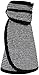 Simplicity Women's Roll Up Wide Brim Straw Sun Visor Ribbed_Black/White