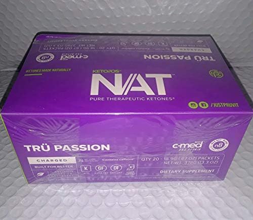 Pruvit Keto Ketones OS NAT Tru Passion LIMITED Sealed Box of 20 Packets CHARGED