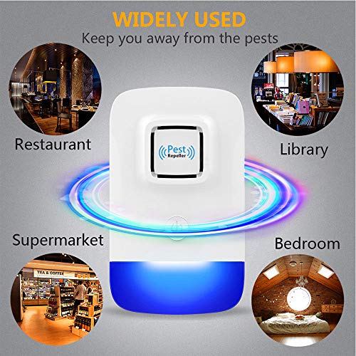U-miss Ultrasonic Pest Repeller Plug in Pest Control - Mice Repellent & Rat Repellent in Pest Repellent - Bug Repellent for Ant,Mosquito,Mice,Flea,Fly,Spider,Roach,Rat -(6 Pack)