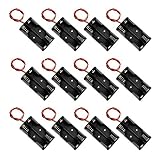 2 x 1.5V AA Battery Holder Case Box with Red and Black Wire Leads 12 Pcs