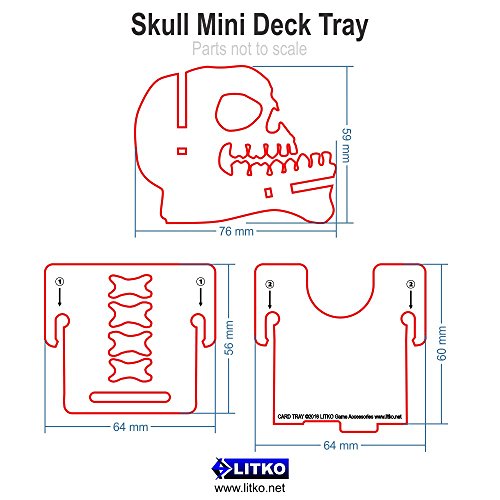 Skull Mini Deck Tray Kit, 60-100 Standard Card Size (1)