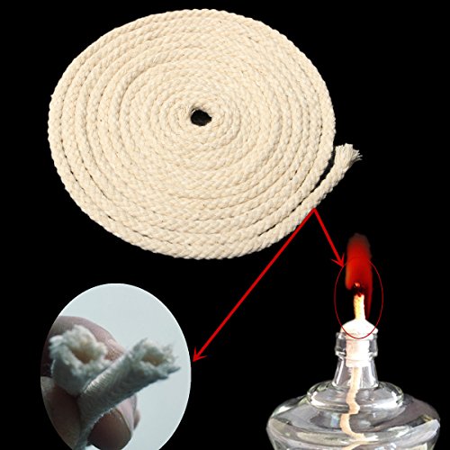 SummerHome 3M 3/16" Diameter White Cotton Wicks Burner for Oil Kerosene Alcohol Lamp - Thumbnail 4
