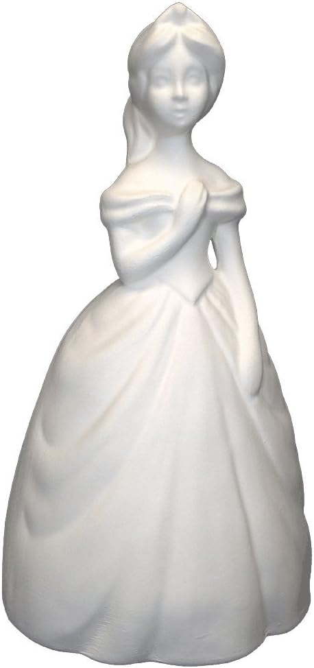 Unfinished Ceramics - Ready to Paint - Beautiful - Soft Detailed - "Princess" Bank