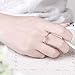 BOHG Jewelry Women's 18k Rose Gold Plated Cubic Zirconia CZ Flower Eternity Ring Engagement Wedding Band