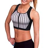 CtriLady Women’s High Impact Neoprene Wetsuit Crop Tank Top Full Cup Sport Bra Vest for Surfing Snorkeling Paddling
