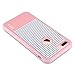 ULAK iPhone 7 Plus Case, Slim Shockproof Flexible TPU Bumper Case Durable Anti-Slip Lightweight Front Back Hard Protective Safe Grip Cover for Apple iPhone 7 Plus 5.5 inch Rose Gold Stripes Minimal