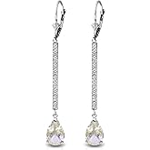 Galaxy Gold GG 14k Solid Gold Earrings with Diamonds and White Topaz