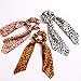 Beauty Wig World 3 Pcs Silk Scrunchies Leopard Hair Scarf Ponytail Holder Elastic Hair Bands Scrunchy Ties Hair Accessories for Women Girls