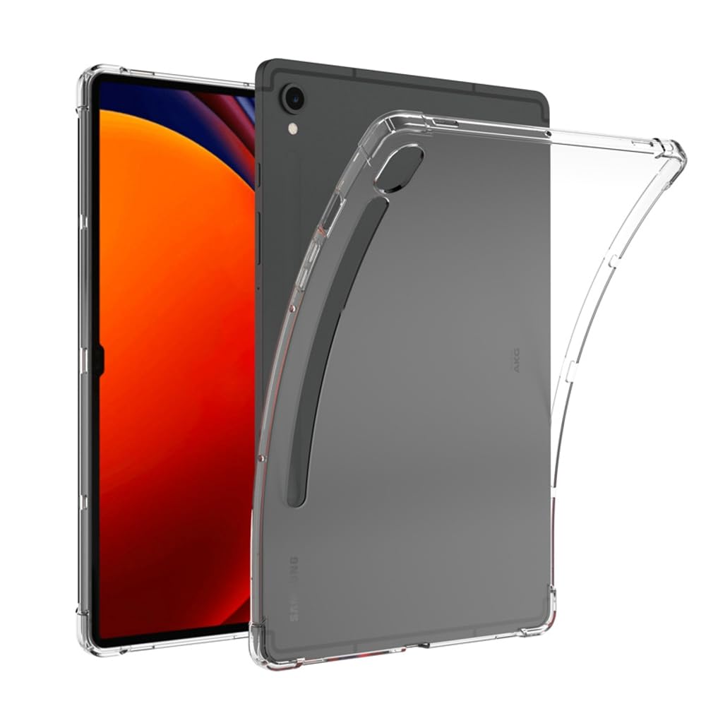 Photo 1 of SZLONKOU Tablet Clear Flexible Shockproof Case for Samsung Galaxy S9 FE Plus SM-X610 SM-X616B SM-X618(2024 Release),TPU Soft Transparent Cover for 12.4" X610 X616(for Galaxy Tab S9 FE+ 12.4")