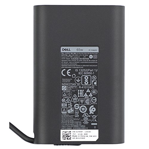 New Genuine Dell 65W 20V 3.25A USB C for Dell LA65NM170, 2YKOF, 02YK0F, Dell XPS 12 9250, Dell Latitude 12 7275 5280 7280, Dell Latitude 13 7370,Latitude 14 5480 7480