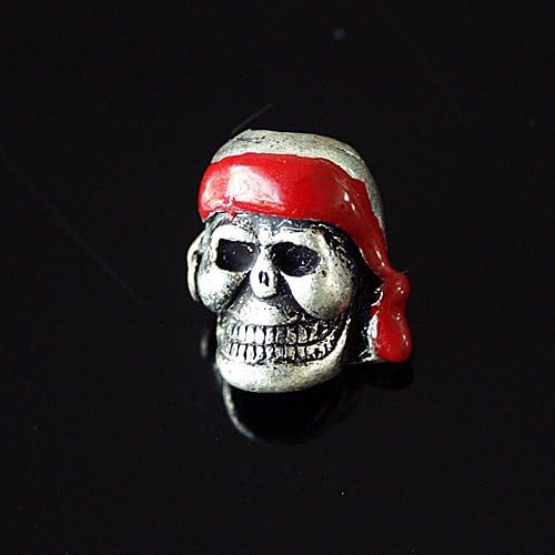 10 pcs GITD Skeleton Skull Beads ,Knife/ Flashlight/ Paracord Bracelet Accessories (NO5)