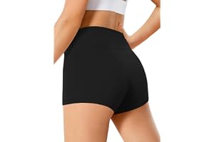 Haloumoning Girls Athletic Shorts Kids High Waist Biker Dance Gymnastics Shorts Comfy Yoga Active Shorts 5-14 Years