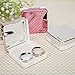 VAMIX Mini Simple Contact Lens Travel Case Box Container Kit Set Holder With Mirror (Rose Gold)