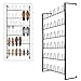 MyGift Black Metal Shoe Organizer for Entryway, Wall Mounted Shoe Rack for Closet with 36 Hooks, Holds up to 18 Pair