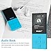 RUIZU X18 Mp3 Player with Bluetooth, Music Player with FM Radio, 100hrs Playback, and 128GB Expandable, Independent Volume Button, Blue