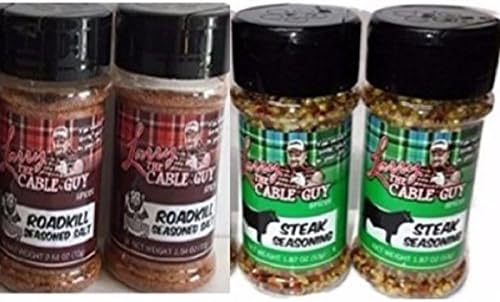 Larry the Cable Guy 2 Steak Seasoning 2 Roadkill Seasoned Salt Bundle Pack of 4
