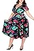 Nemidor Women's V-Neckline Stretchy Casual Midi Plus Size Bridesmaid Dress