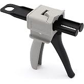 Epoxy Gun Glue Dispenser 50ml 1:1/2:1 2 Part Mixing Gun Dual Cartridge Gun | Ergonomic &amp; Clog-free Design;Controlled Fluid Output;Lightweight,Smooth Cartridge Insertion;Detachable &amp; Easy to Clean