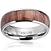 Jstyle Titanium Engagement Rings for Men Vintage Wedding Band 8mm