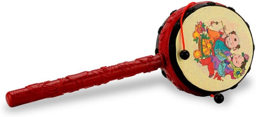 Amazon Bartram ガラガラ タンバリン 民芸 でんでん太鼓 中国風 リズム玩具 楽器玩具 がらがら ラトル おもちゃ