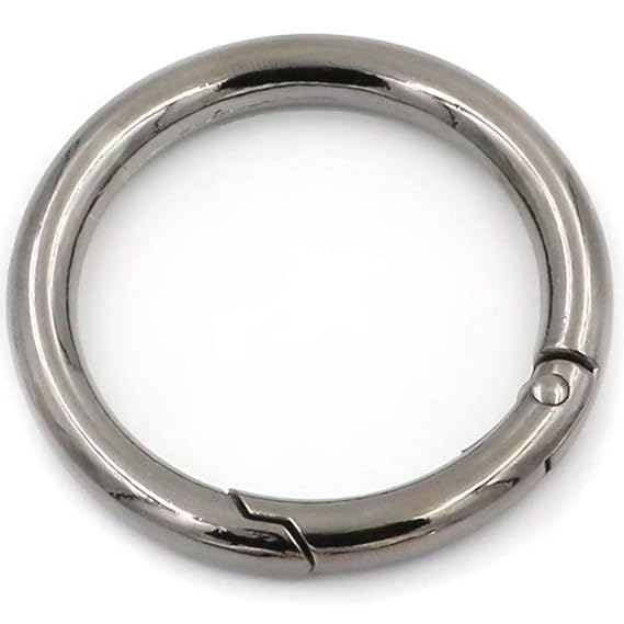2 Pcs Spring Gate O Ring Round Carabiner Snap Clip Trigger Spring Keyring Buckle Amazon.co.uk