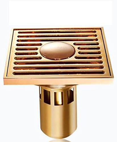 Porcelain Floor Drain Square Shower Contemporary Design Removable Cover 100x100mm , champagne